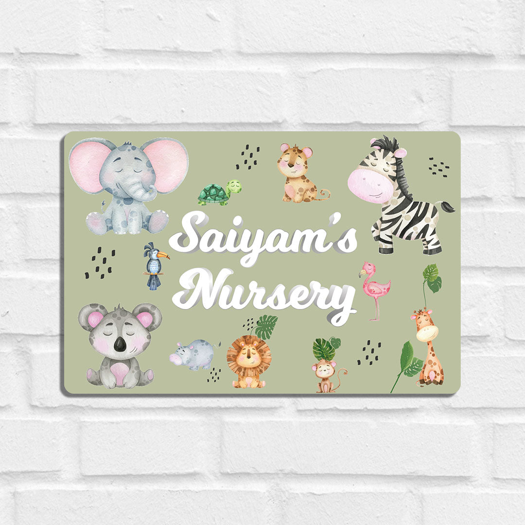 Jungle Friends Name Plate (Standard) (kids)