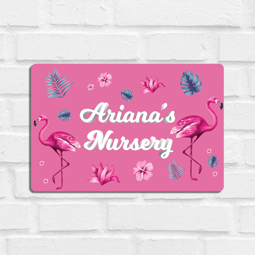 Flamingo Fiesta Name Plate (Standard) (kids)