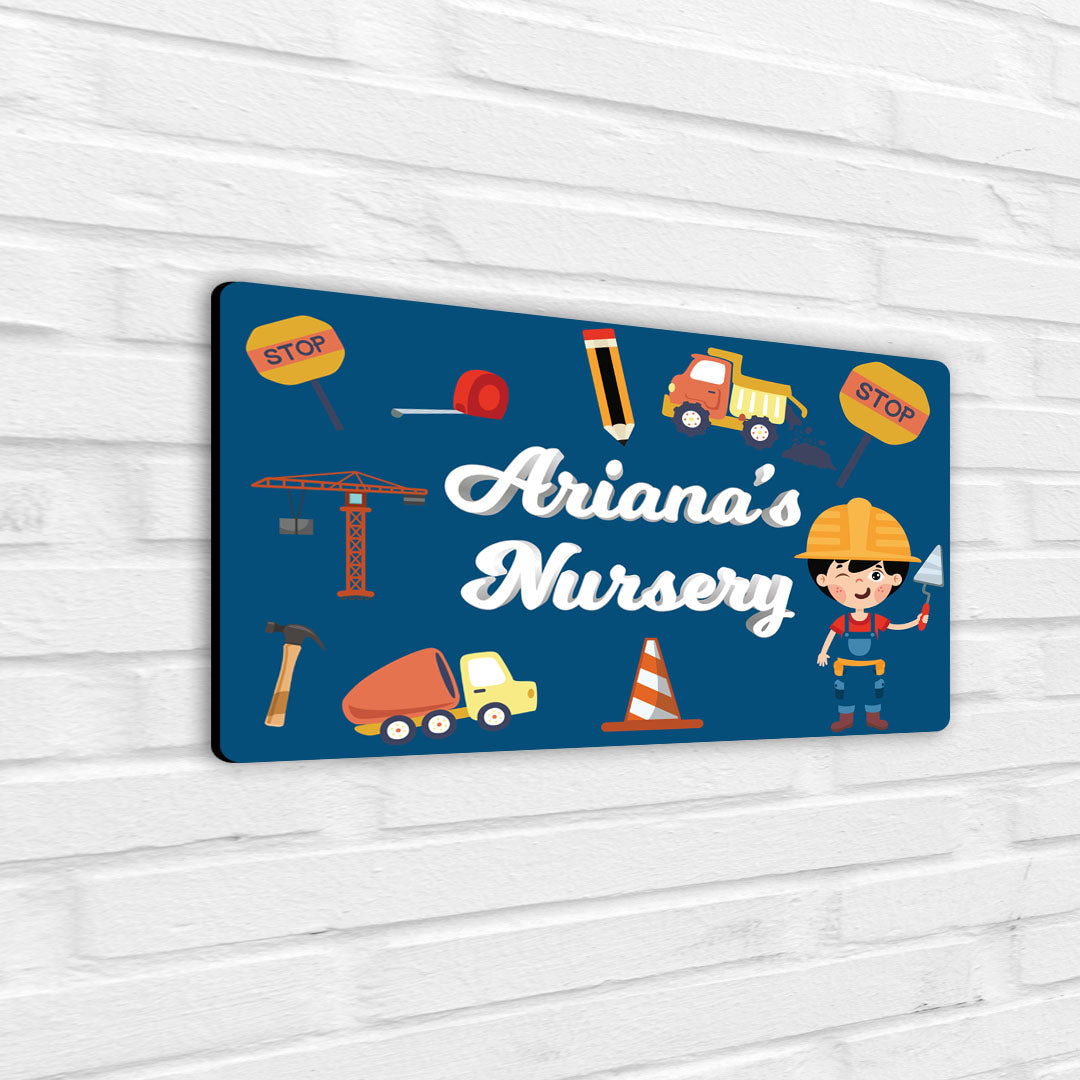 Little Builder Name Plate (Standard) (kids)