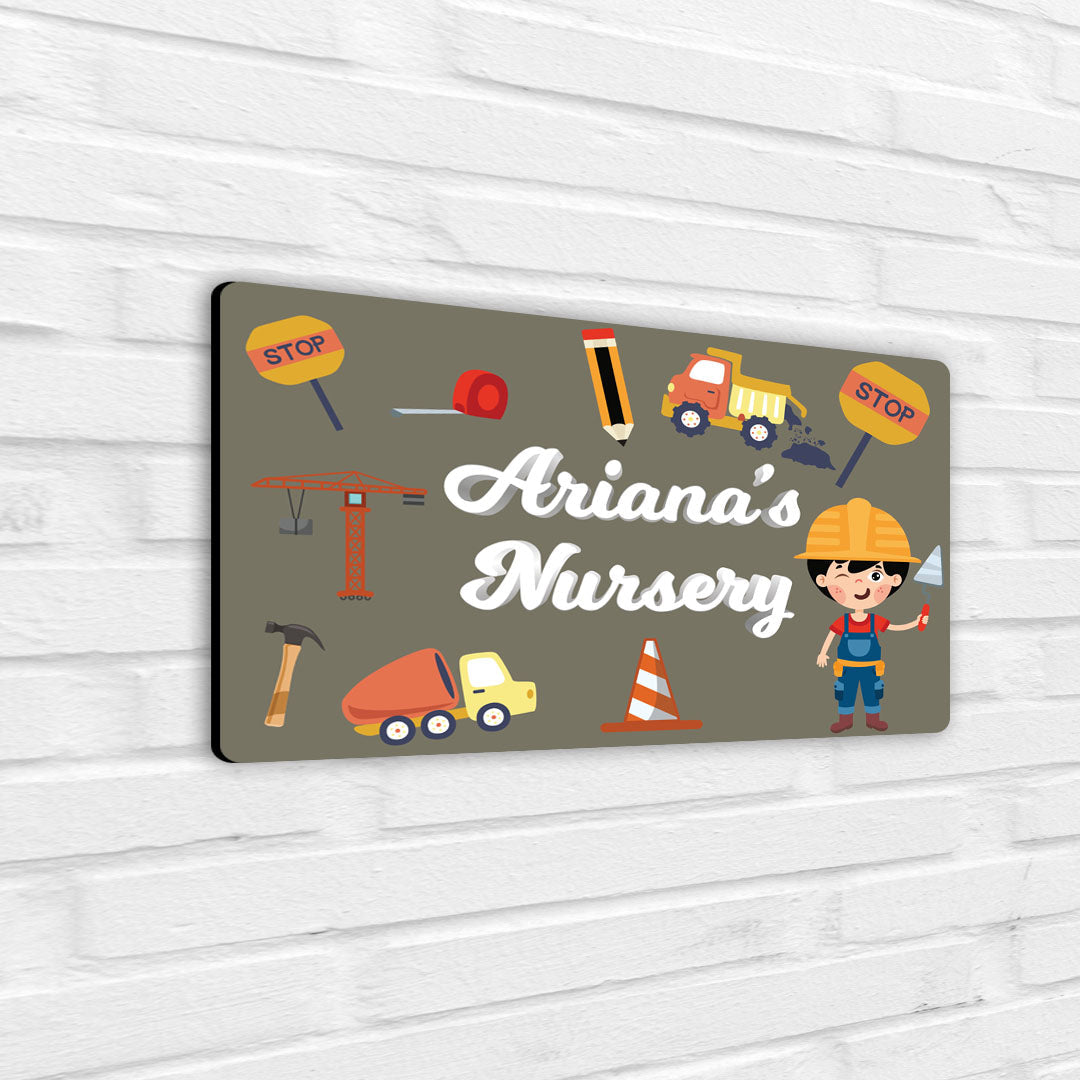 Little Builder Name Plate (Standard) (kids)