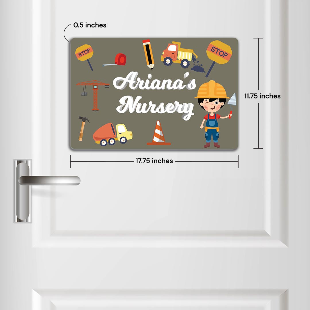 Little Builder Name Plate (Standard) (kids)