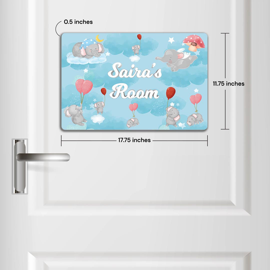 Red Balloon Ellie Name Plate (Standard) (kids)