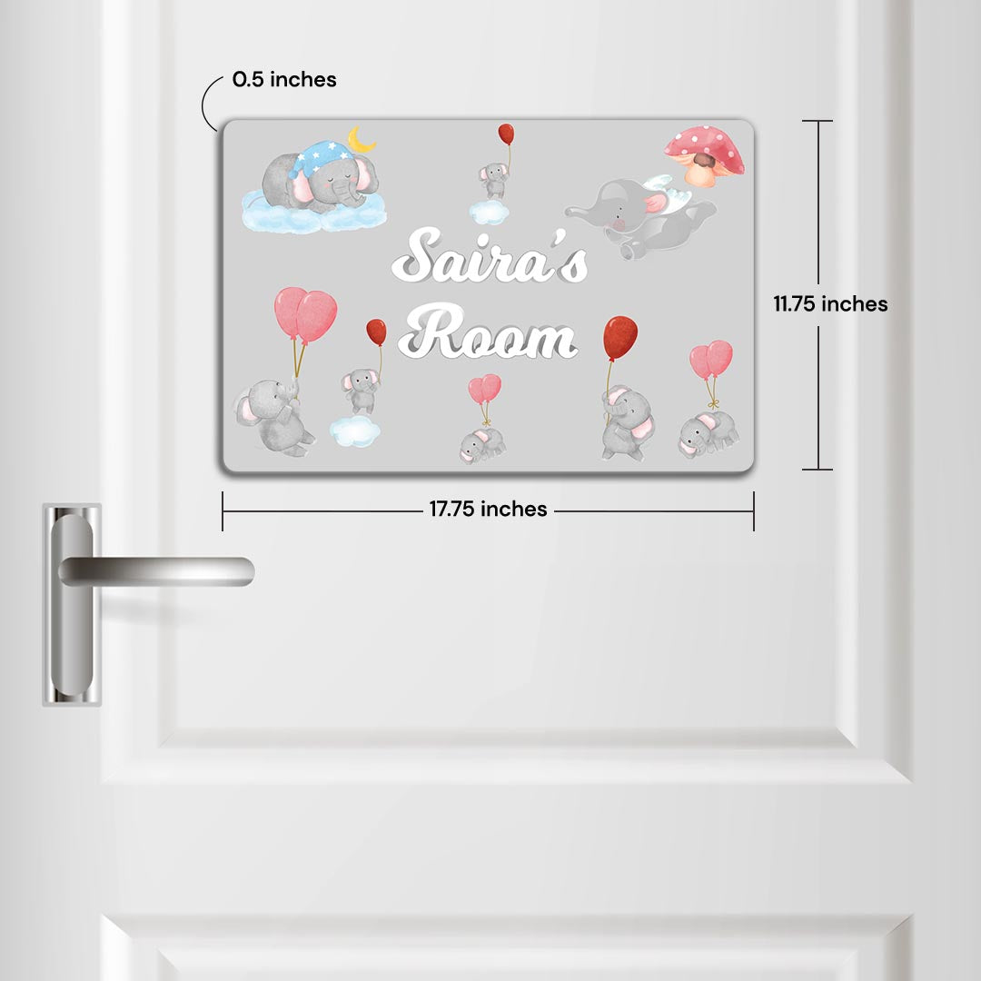 Red Balloon Ellie Name Plate (Standard) (kids)