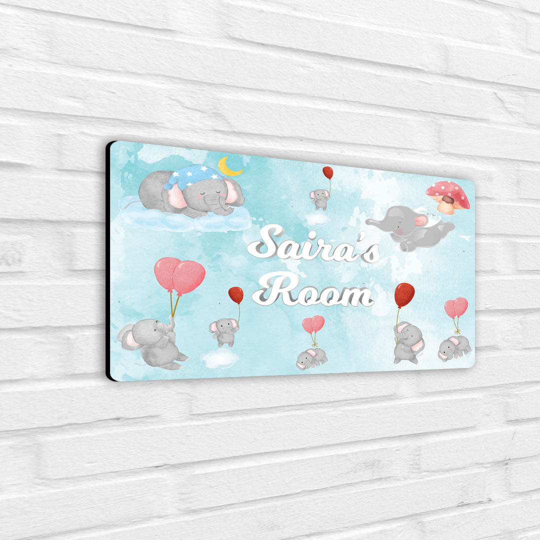 Red Balloon Ellie Name Plate (Standard) (kids)