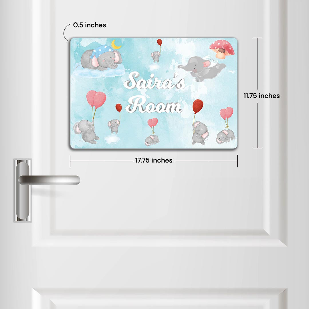 Red Balloon Ellie Name Plate (Standard) (kids)