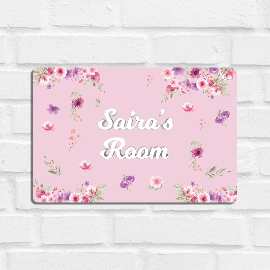 Floral Fiesta Name Plate (Standard) (kids)