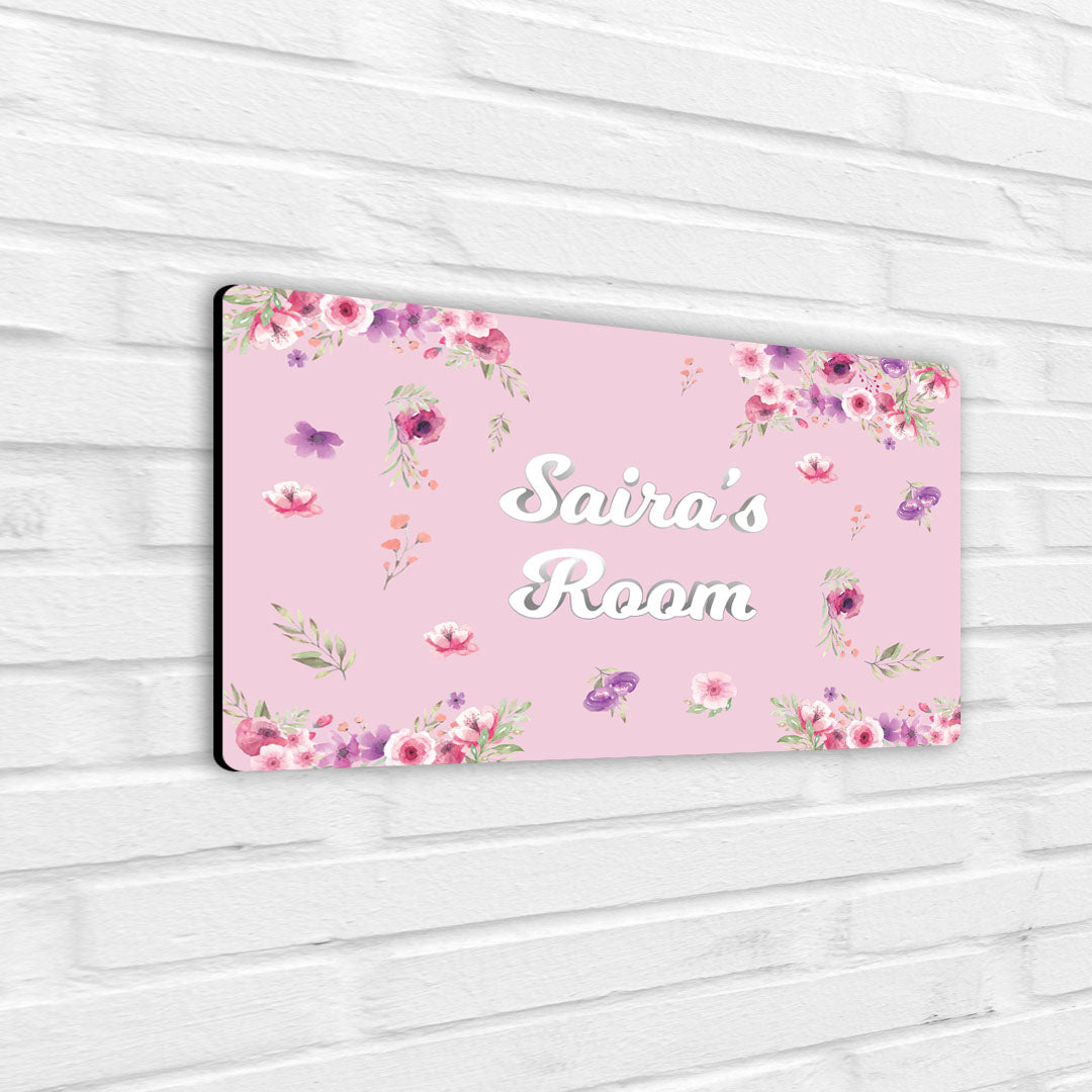 Floral Fiesta Name Plate (Standard) (kids)