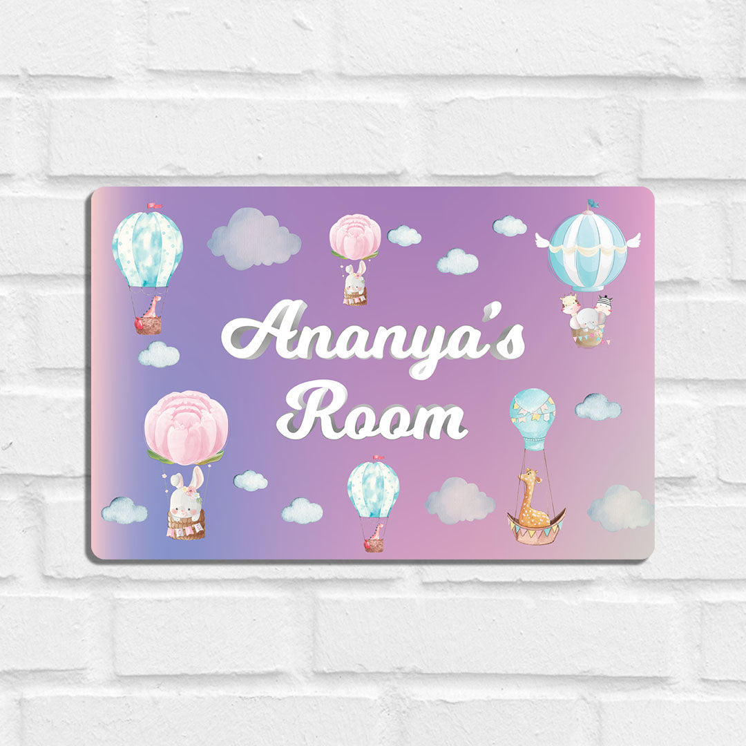 Happy Ballooners Name Plate (Standard) (kids)