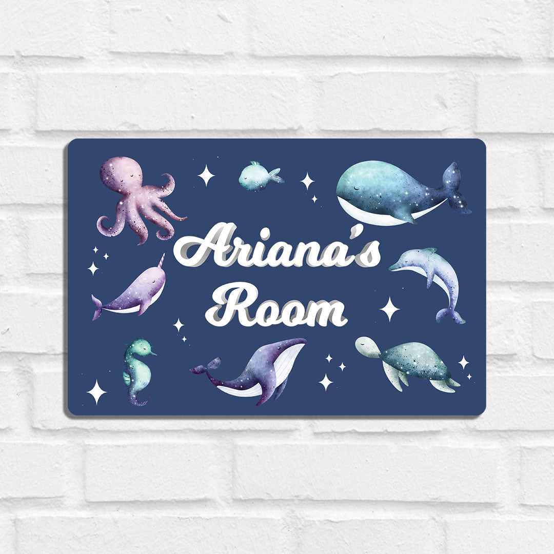 Midnight Ocean Name Plate (Standard) (kids)