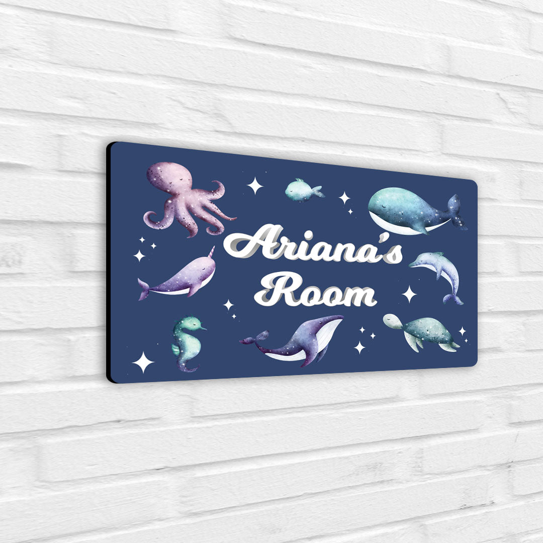 Midnight Ocean Name Plate (Standard) (kids)