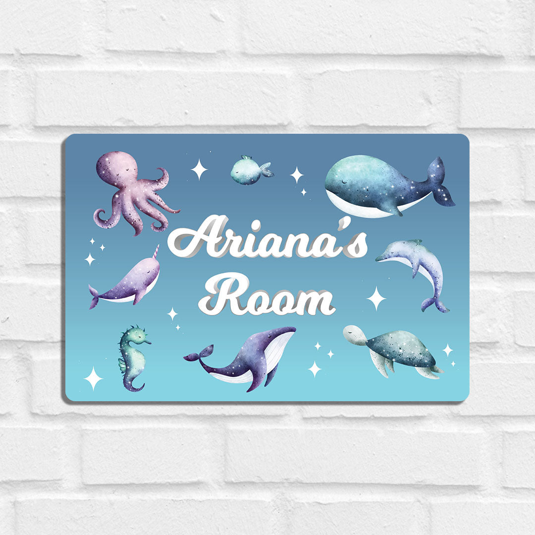 Midnight Ocean Name Plate (Standard) (kids)