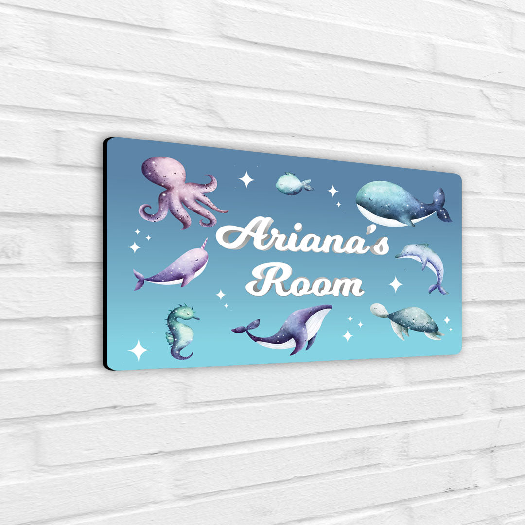 Midnight Ocean Name Plate (Standard) (kids)