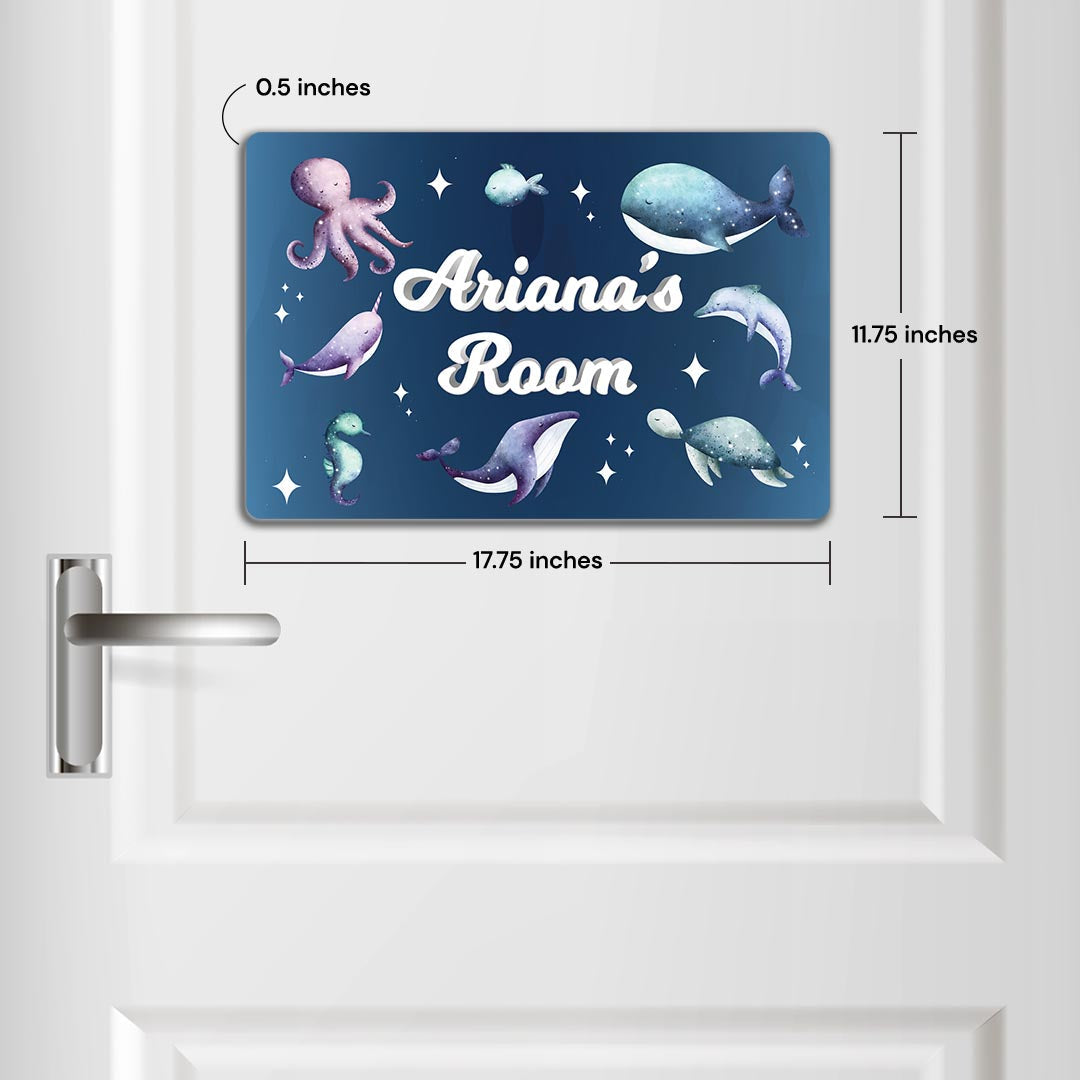 Midnight Ocean Name Plate (Standard) (kids)