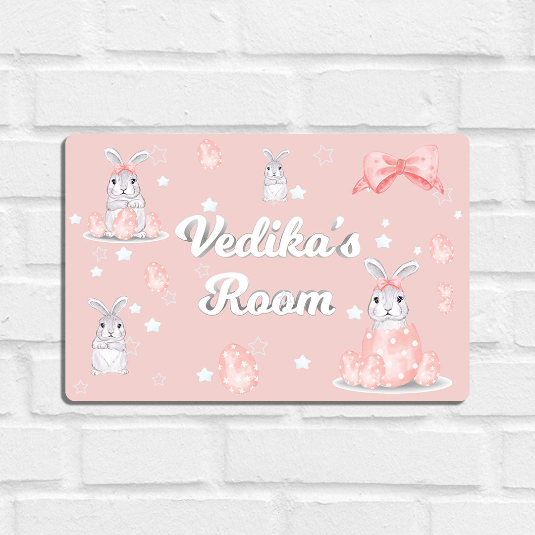 Easter Bunnies Name Plate (Standard) (kids)