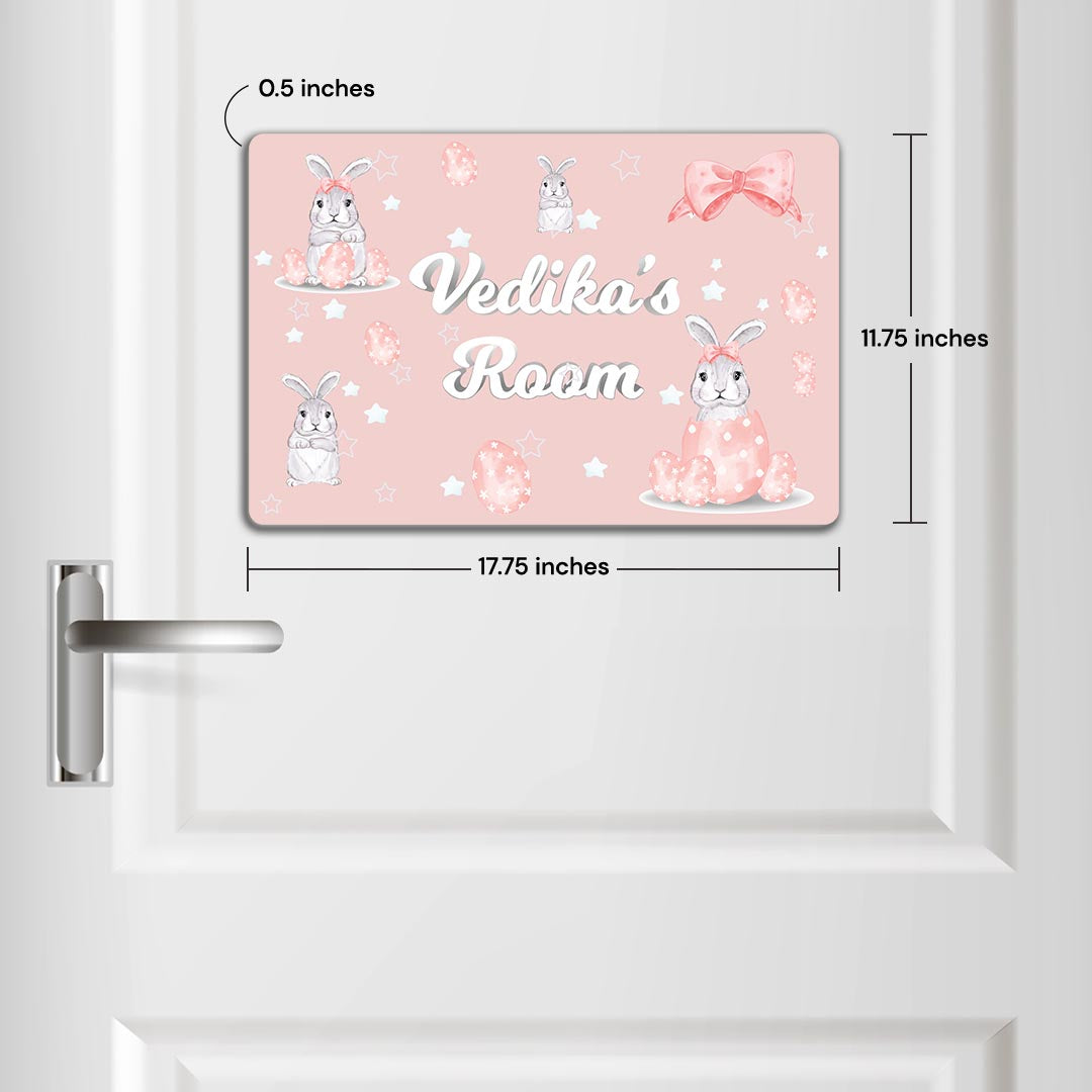 Easter Bunnies Name Plate (Standard) (kids)