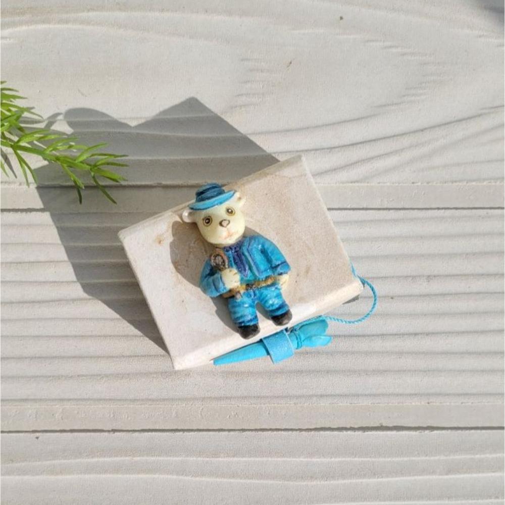 Sky Teddy Coin Box - Blue