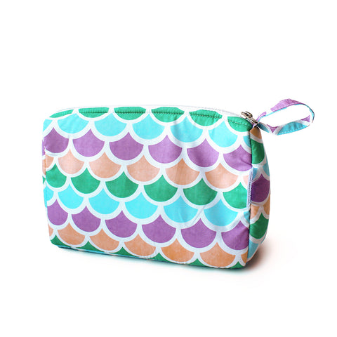 Cotton Zippered Multipurpose Pouch with Waterproof Lining - Shells