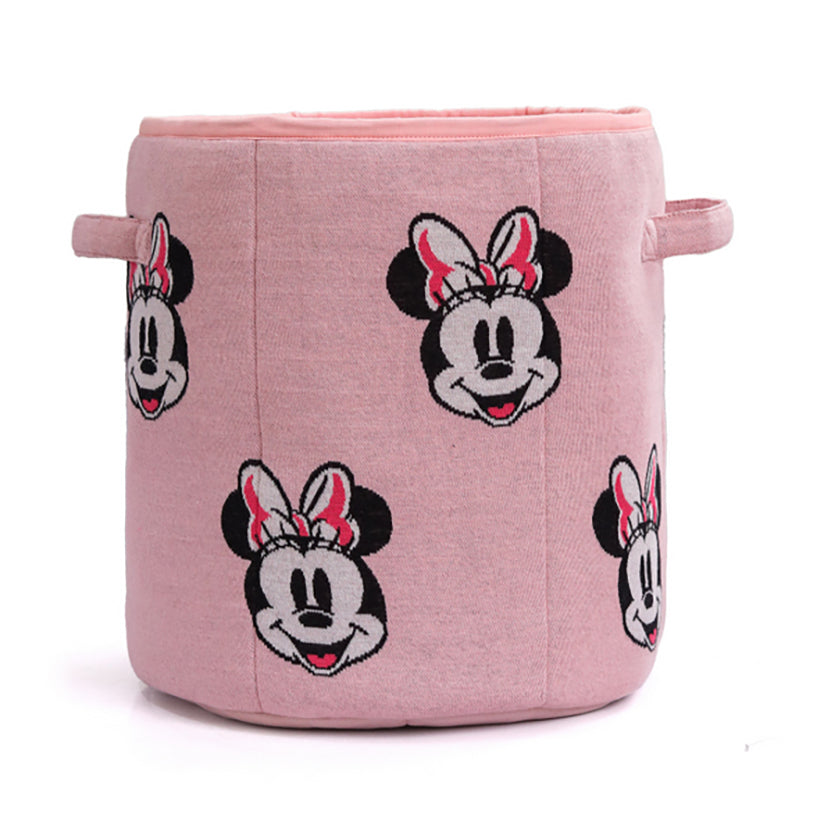 Disney Small Cotton Baskets with Minnie Mouse Theme Design for Baby Diaper Organizer, Nursery Storage, Nursery Room Decor, Kids Room Organizer, Toy Storage - 36x34 cm