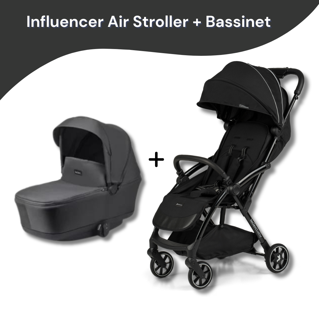 Leclercbaby Bundle Influencer Air Piano Black (Stroller + Bassinet)