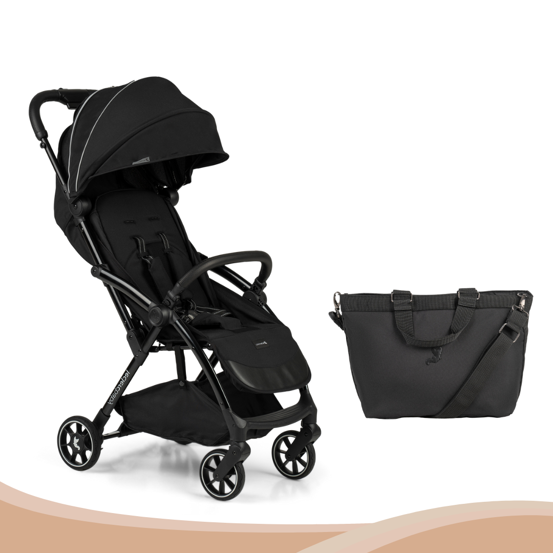 Leclercbaby Combo Influencer Air Piano Black (Stroller + Luxury Diaper Bag)