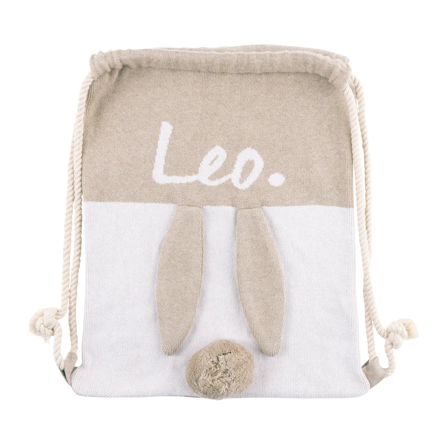 Bunny Bag - Base: Light Camel; Letter: Oatmeal