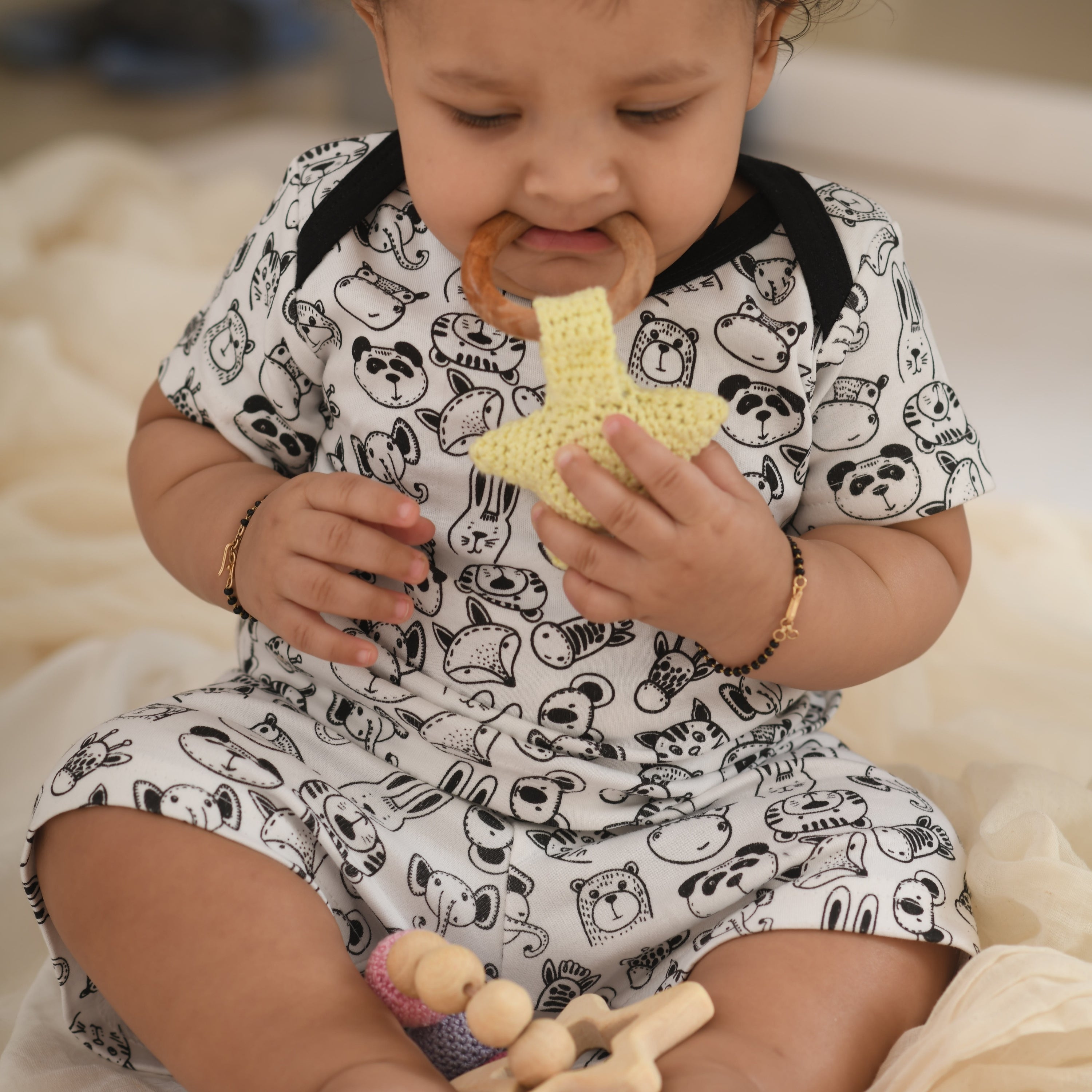 Neem Wood Star Rattle And Teether