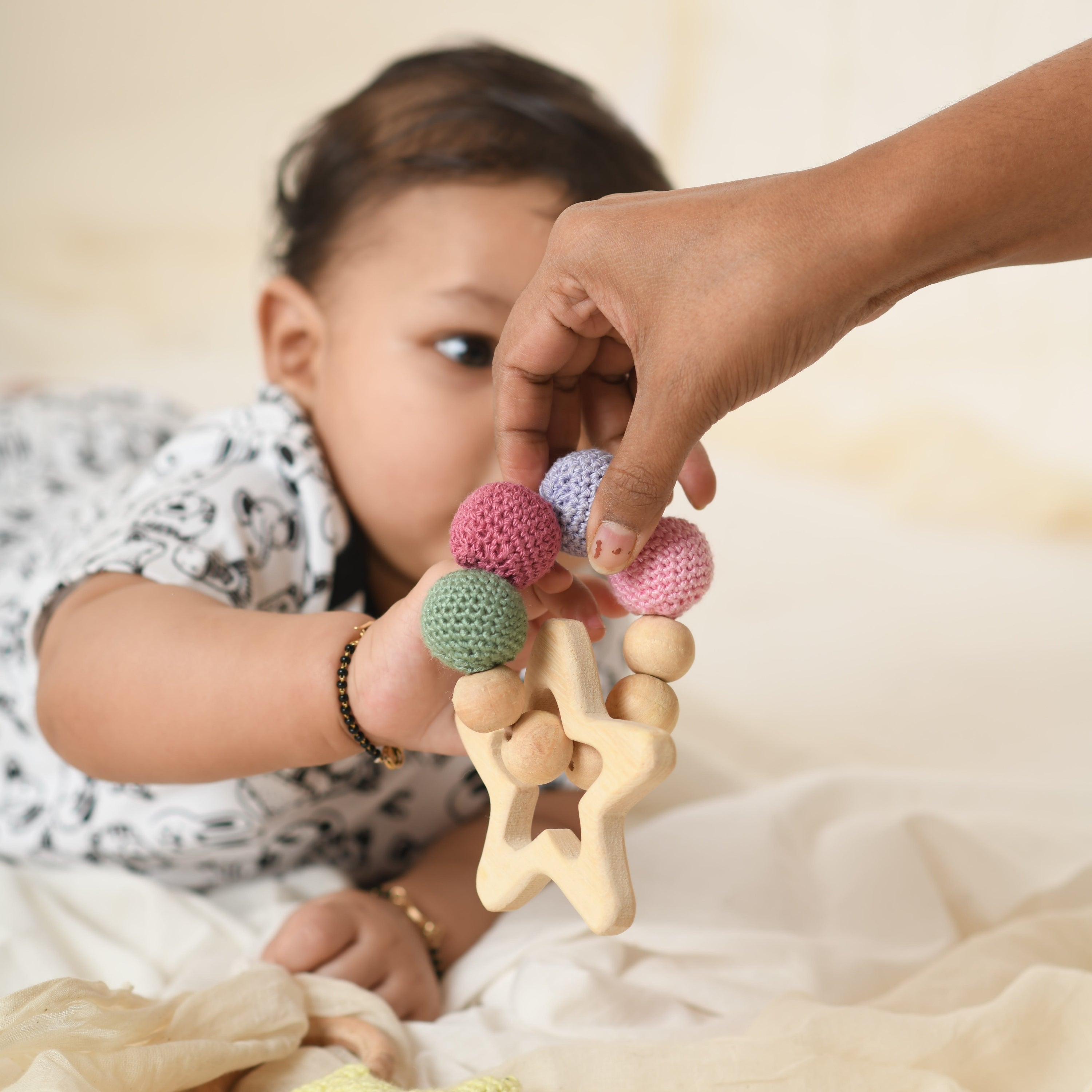 Neem Wood Star Rattle And Teether