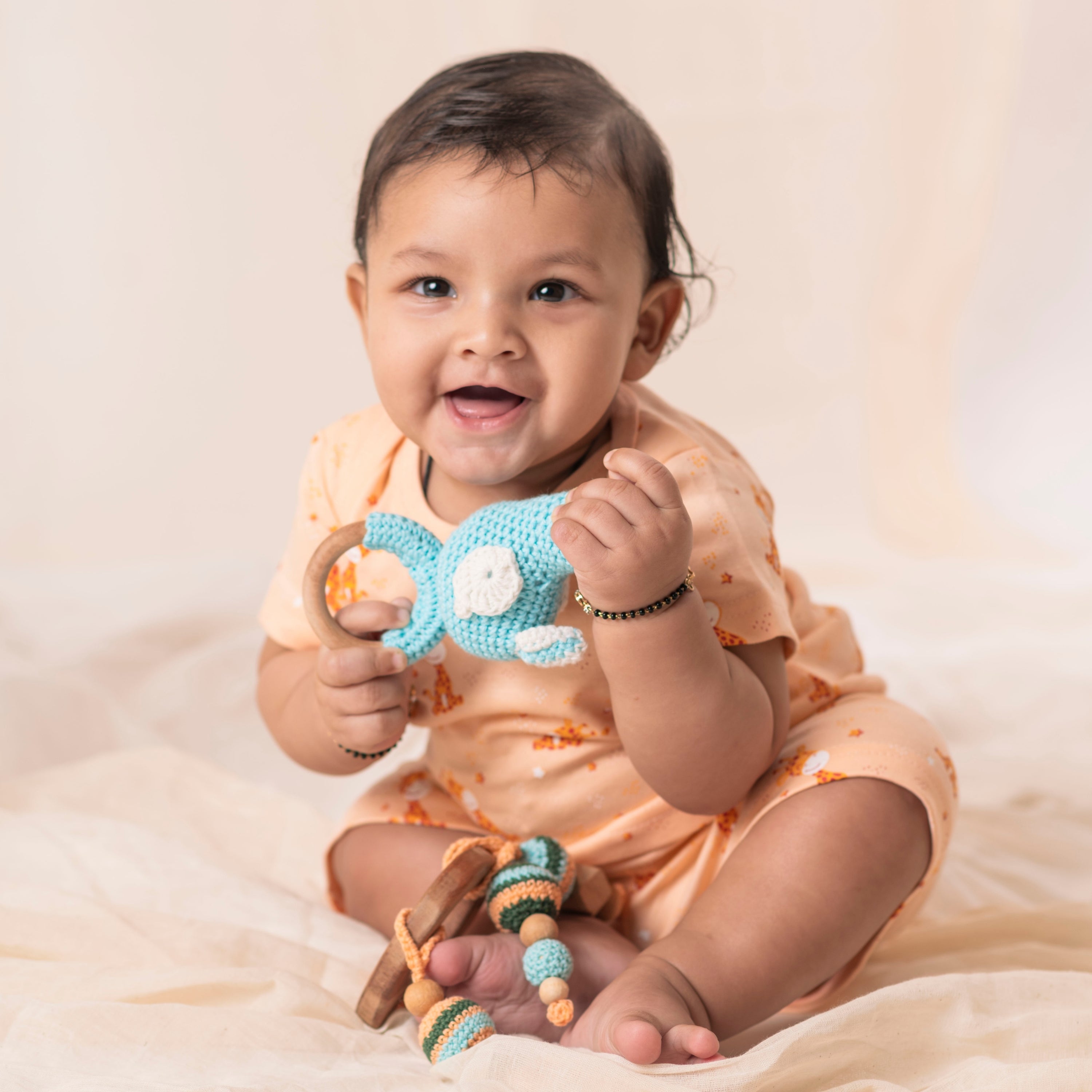 Neem Wood Bird Rattle And Teether