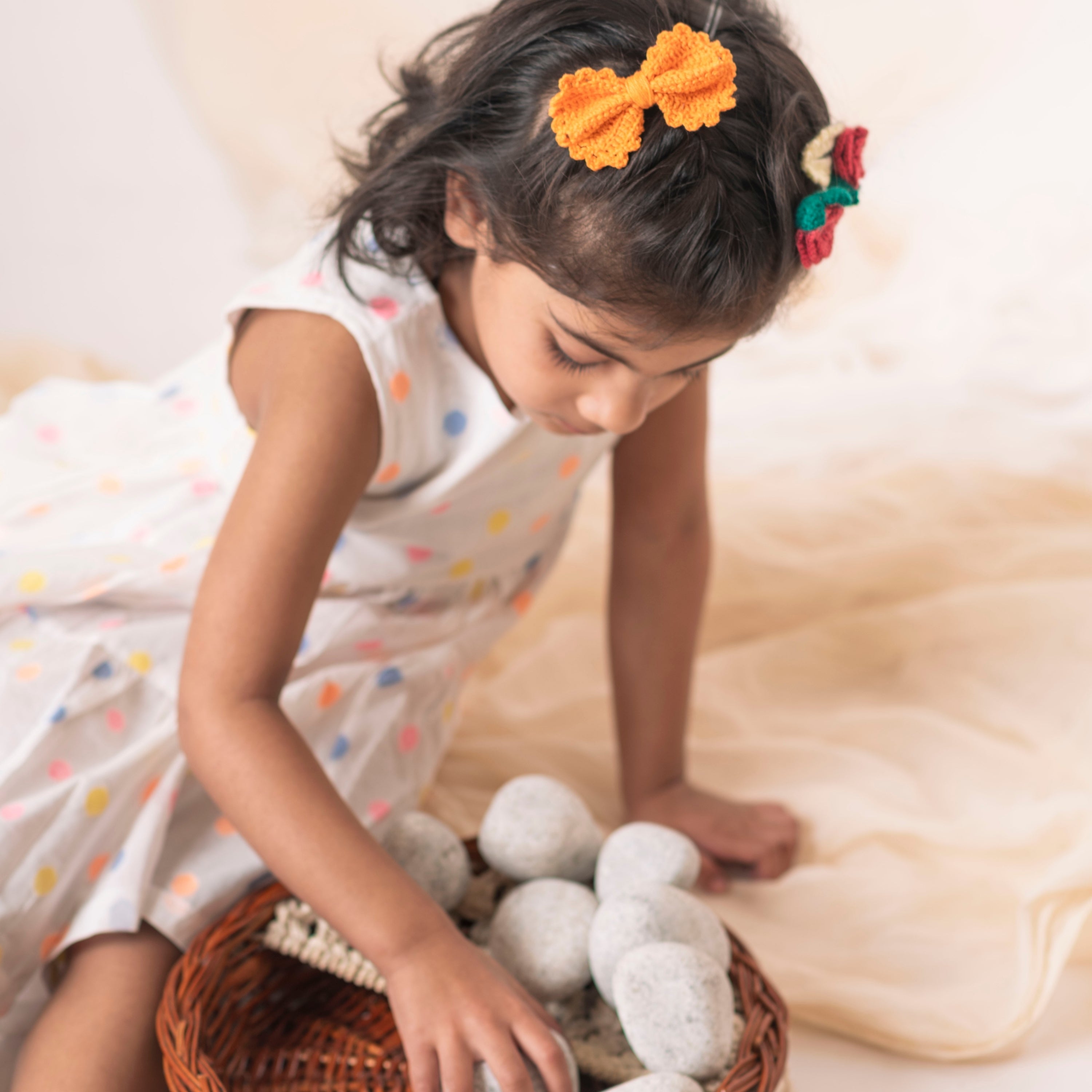 Shine Like No One Else - Crochet Sunflower Hairband/ Bow/  Rose Clip- Gift Set