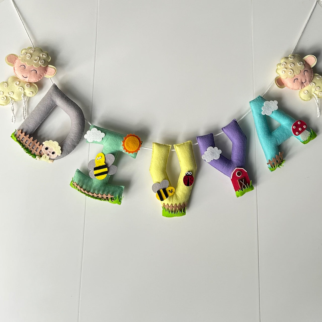 Babble Wrap Baa Baa Barnyard Name Bunting/Garland