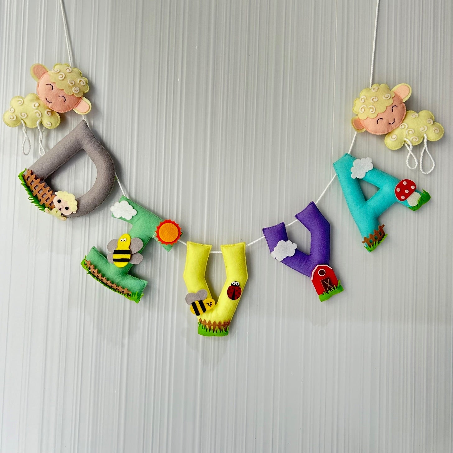 Babble Wrap Baa Baa Barnyard Name Bunting/Garland