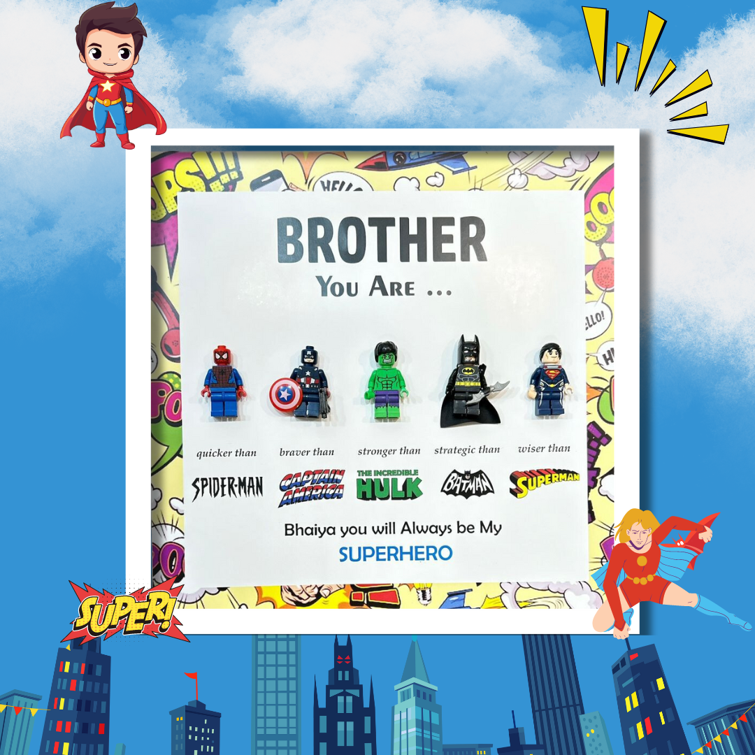 Bhai / Brother 3D Super Hero Frame (5 Legos)