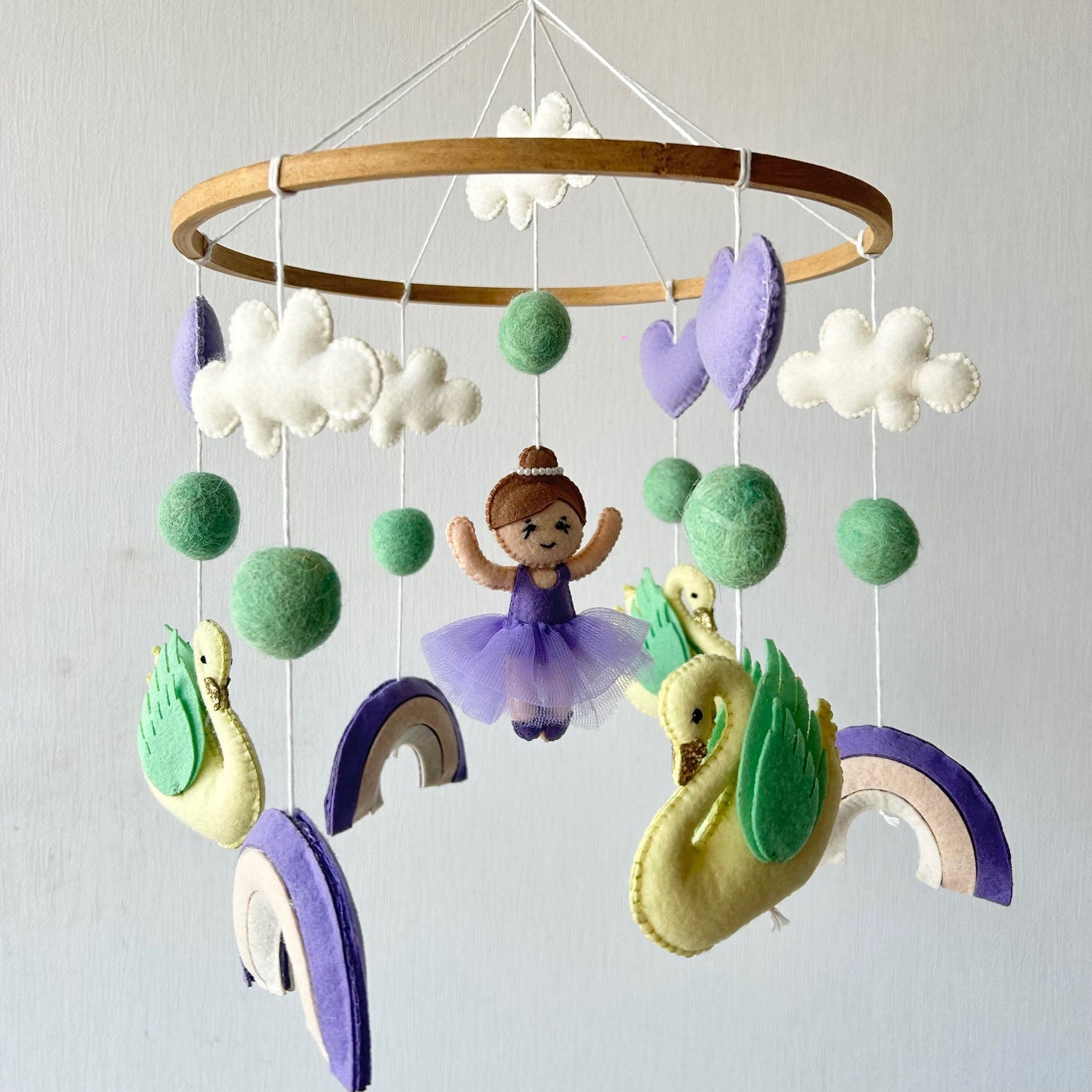 Cot / Crib Mobile - Swan Song Carousel