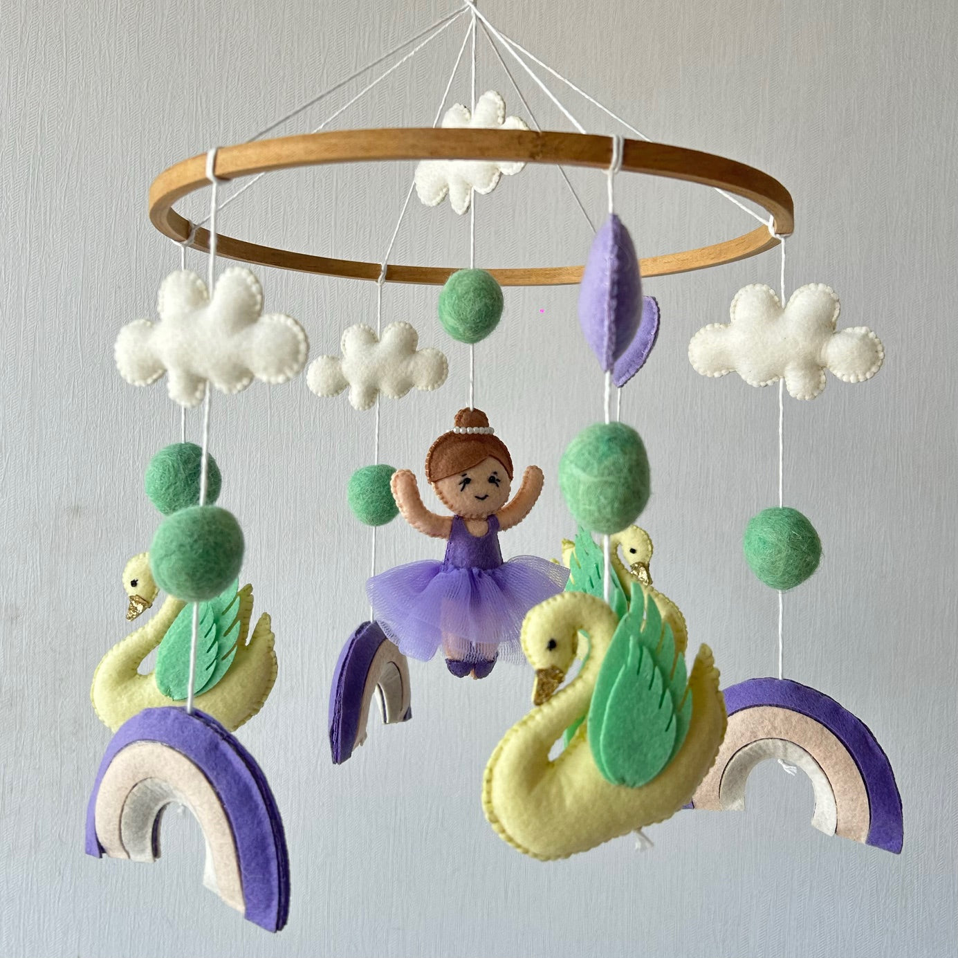 Cot / Crib Mobile - Swan Song Carousel