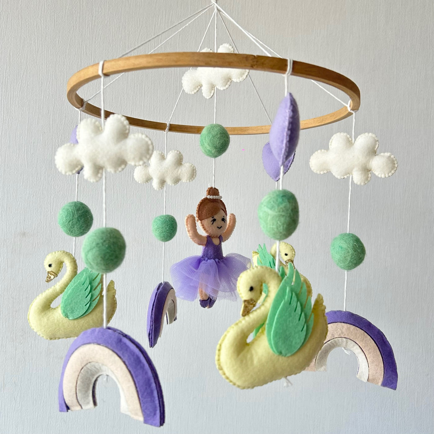 Cot / Crib Mobile - Swan Song Carousel