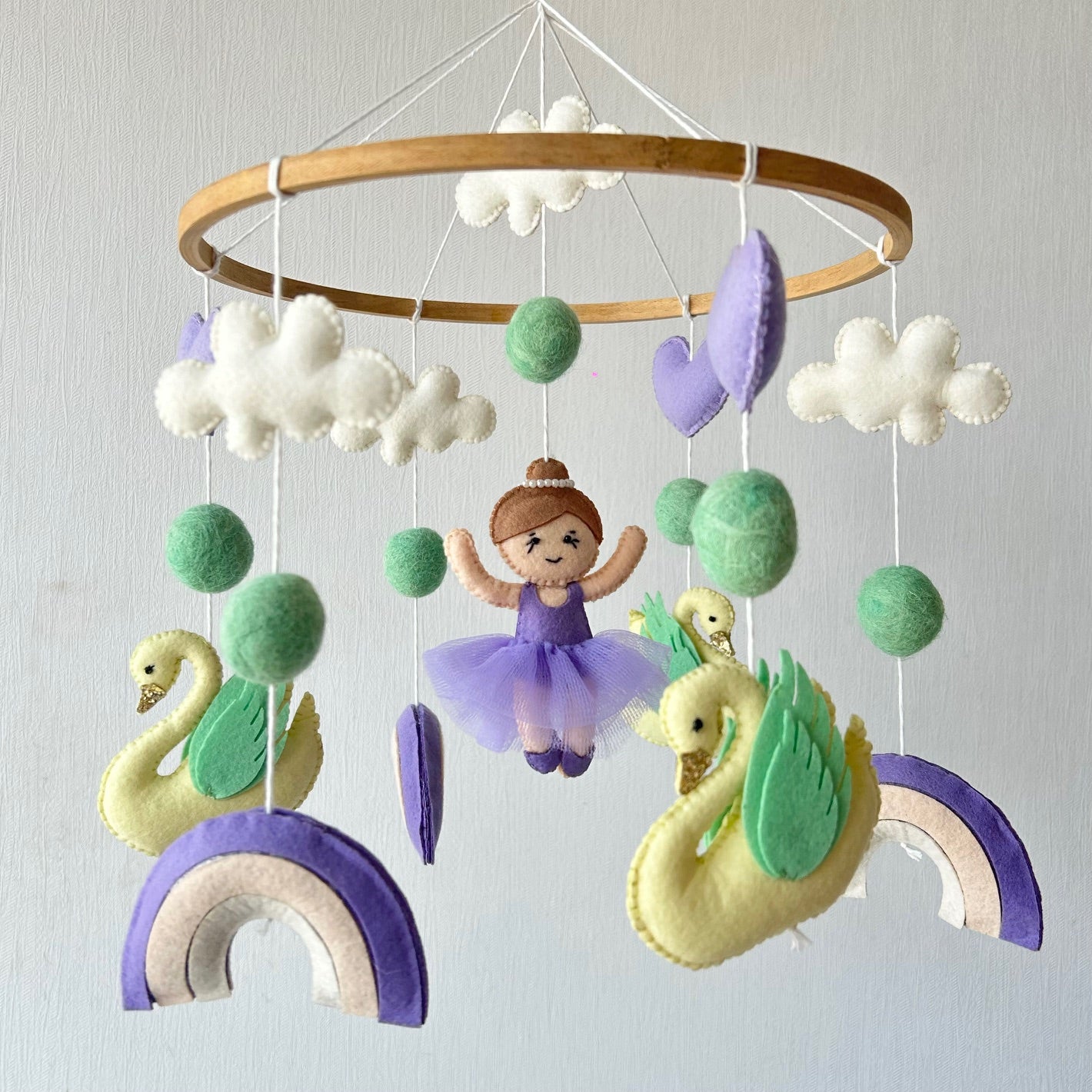 Cot / Crib Mobile - Swan Song Carousel