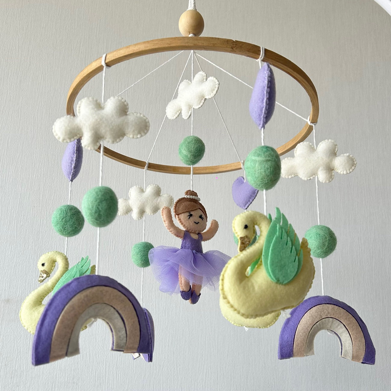 Cot / Crib Mobile - Swan Song Carousel