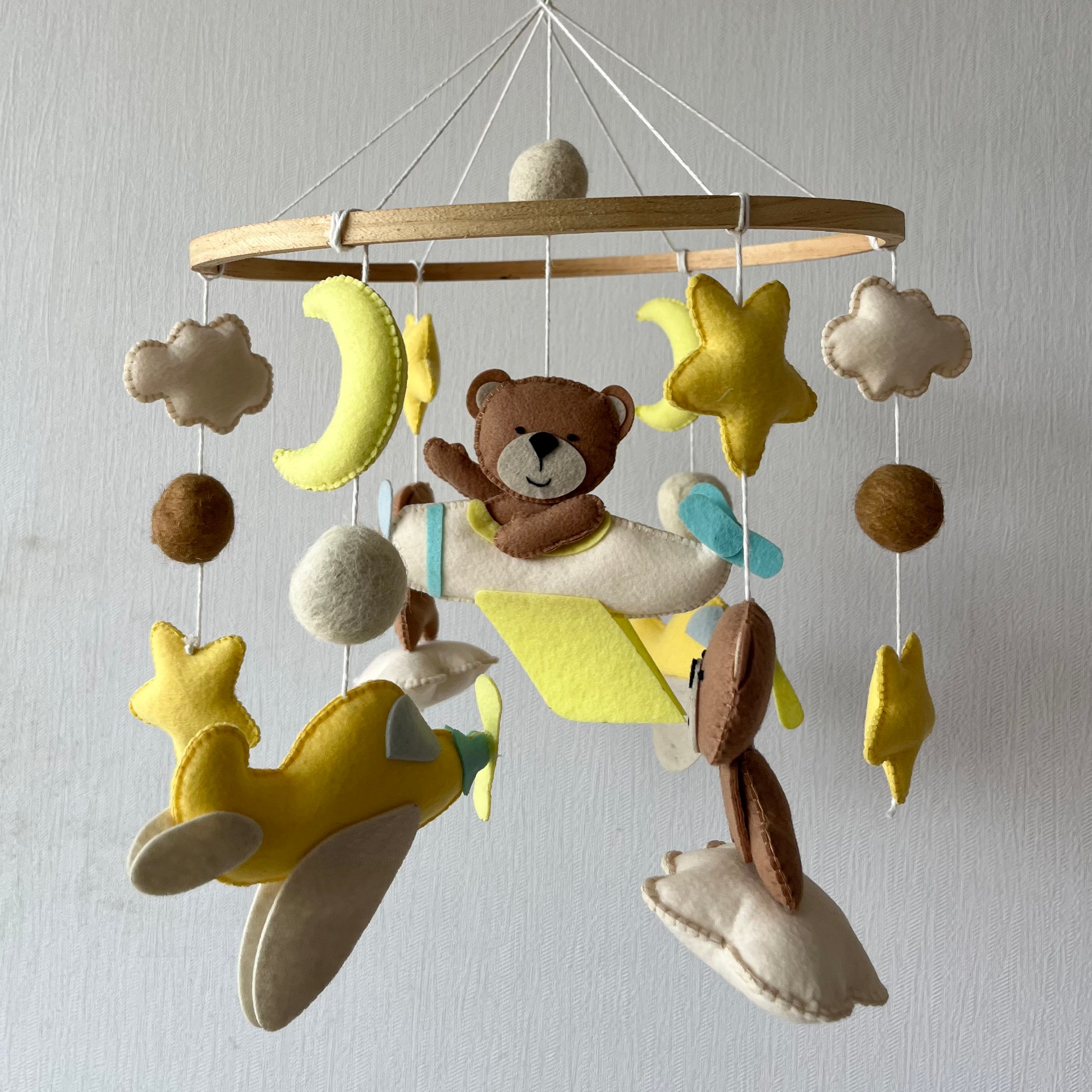 Cot / Crib Mobile - Teddy's Sky Adventure