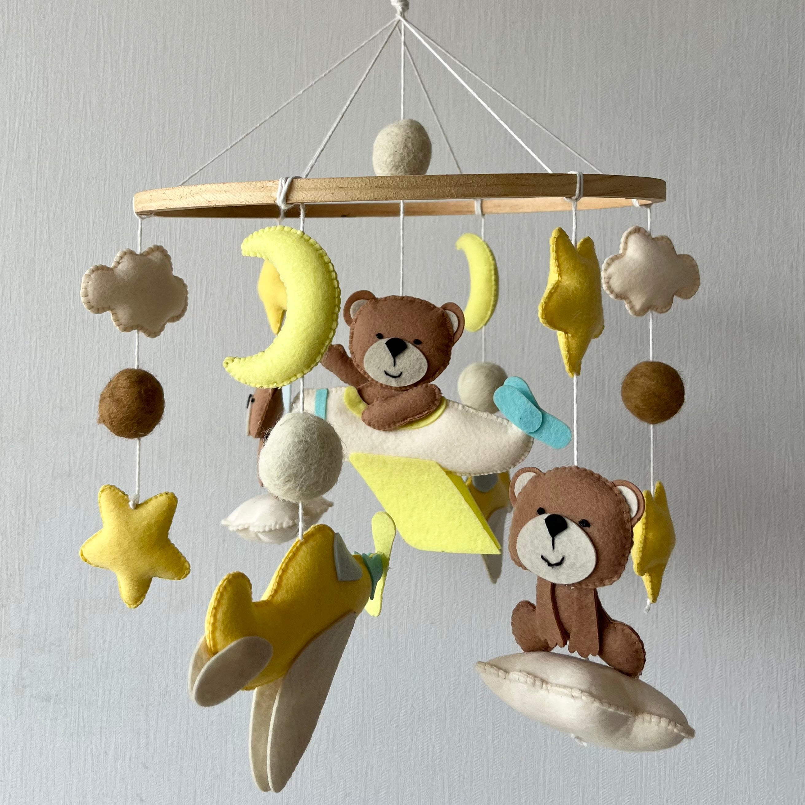 Cot / Crib Mobile - Teddy's Sky Adventure