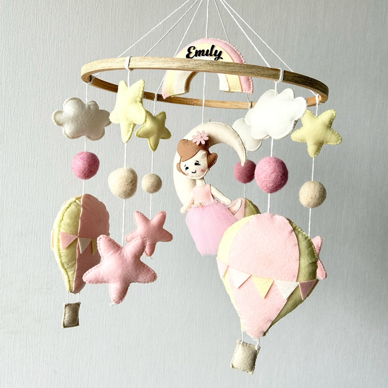 Babble Wrap Cot / Crib Mobile - Fairy’s Magic Balloon Ride