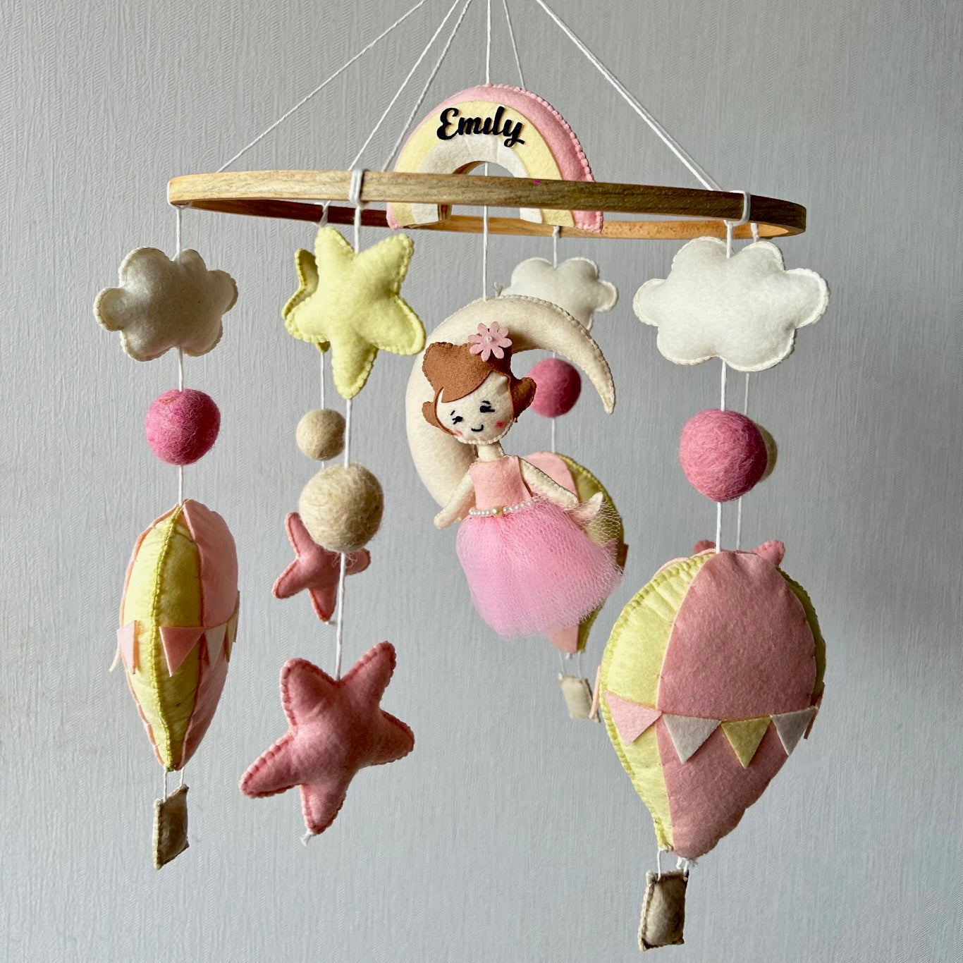 Babble Wrap Cot / Crib Mobile - Fairy’s Magic Balloon Ride