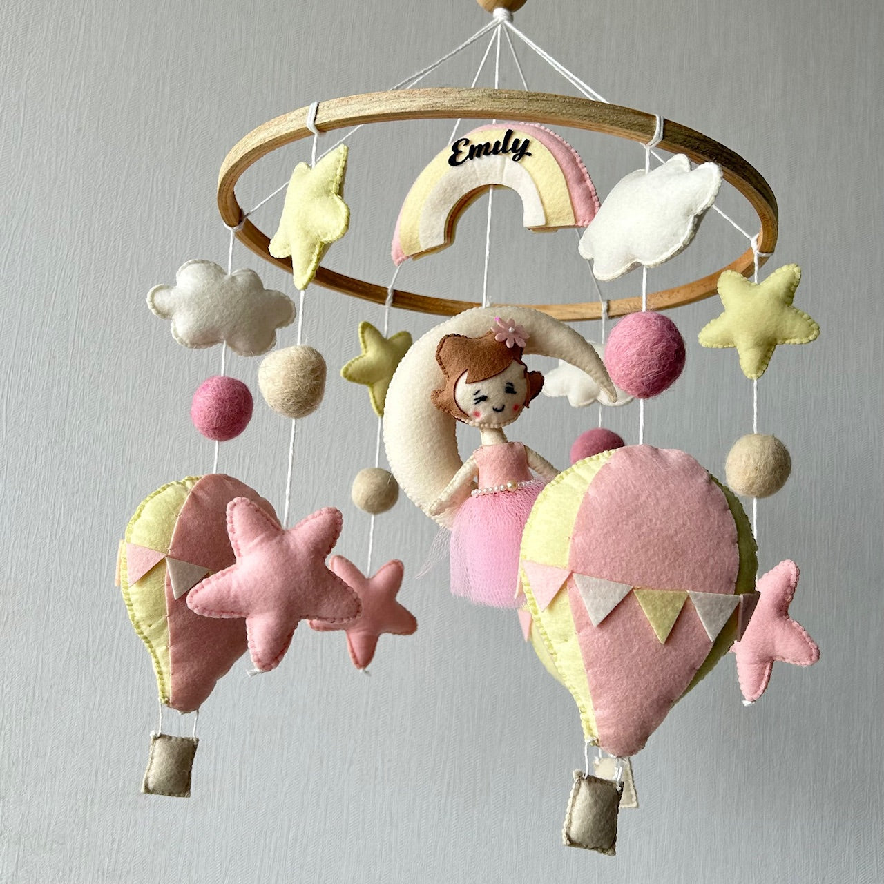 Babble Wrap Cot / Crib Mobile - Fairy’s Magic Balloon Ride