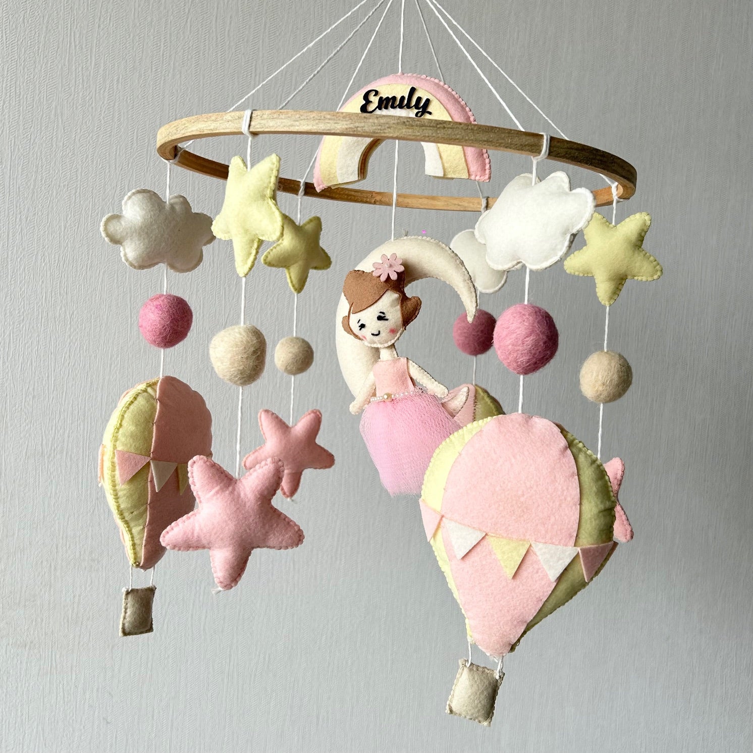 Babble Wrap Cot / Crib Mobile - Fairy’s Magic Balloon Ride