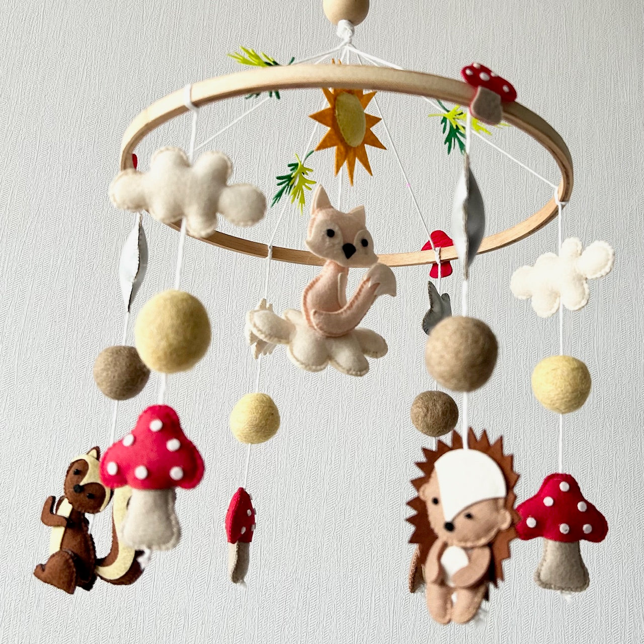 Babble Wrap Cot / Crib Mobile - Forest Friends