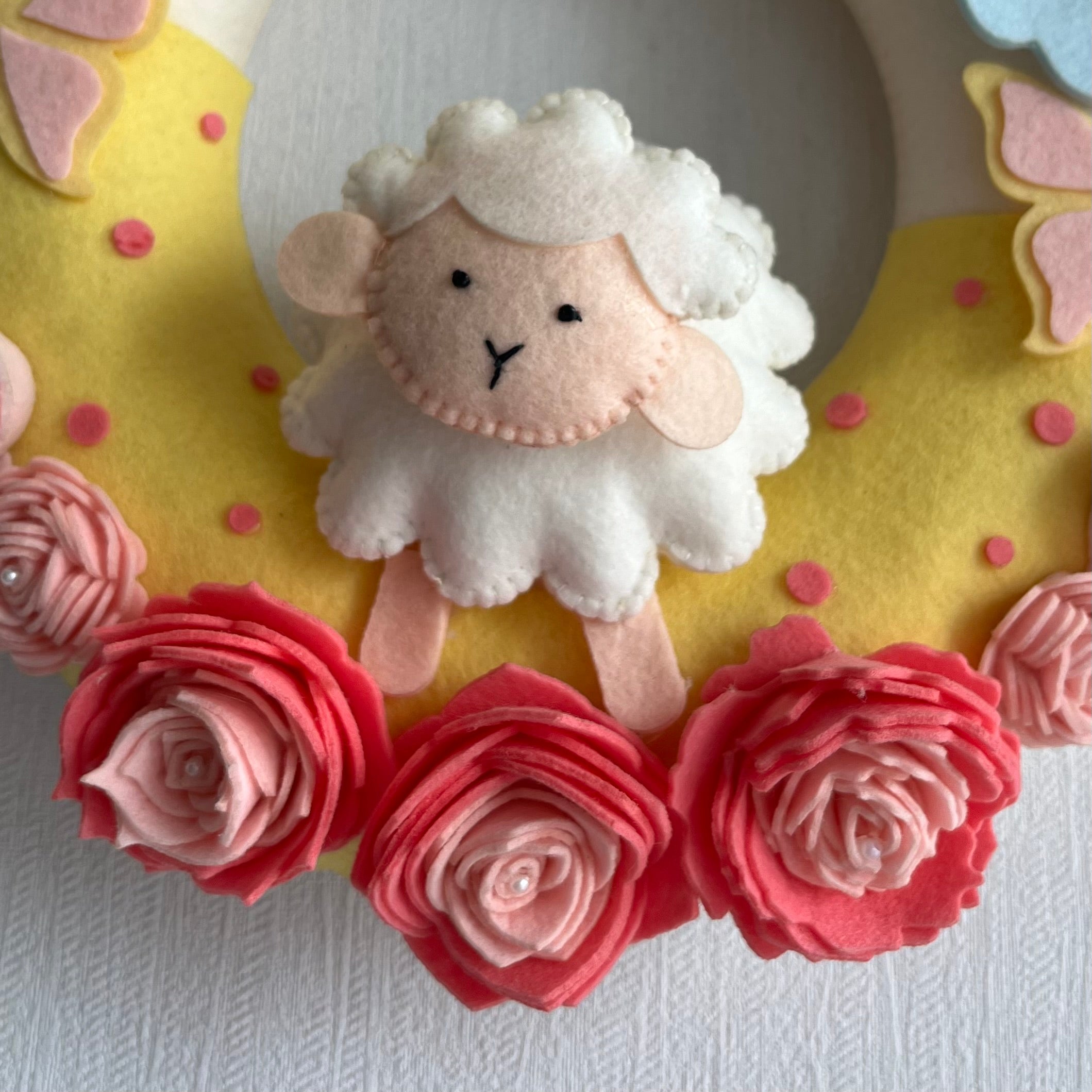 Babble Wrap Daisy Sheep Name Hanging