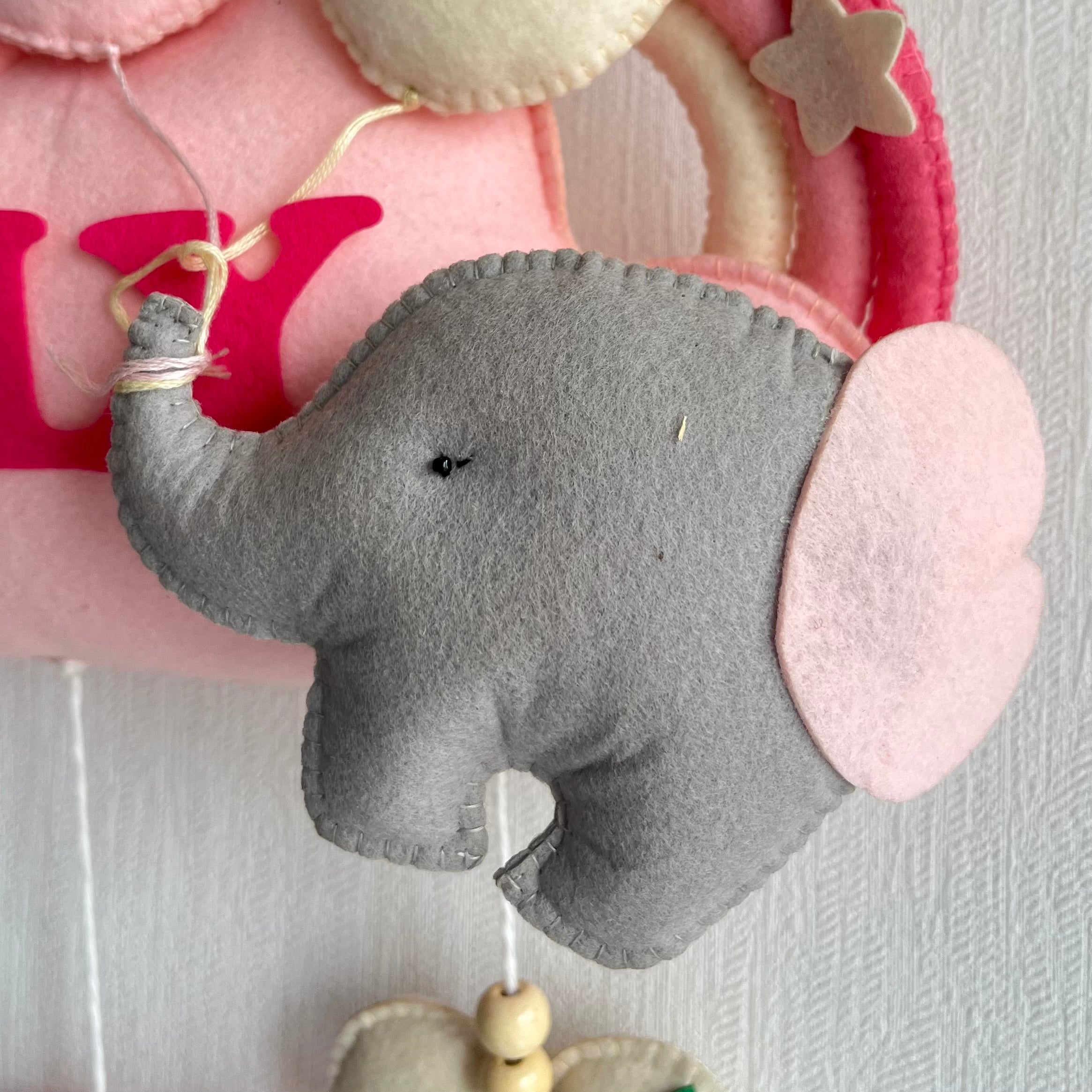 Babble Wrap  Elephant Cloudscape Name Hanging