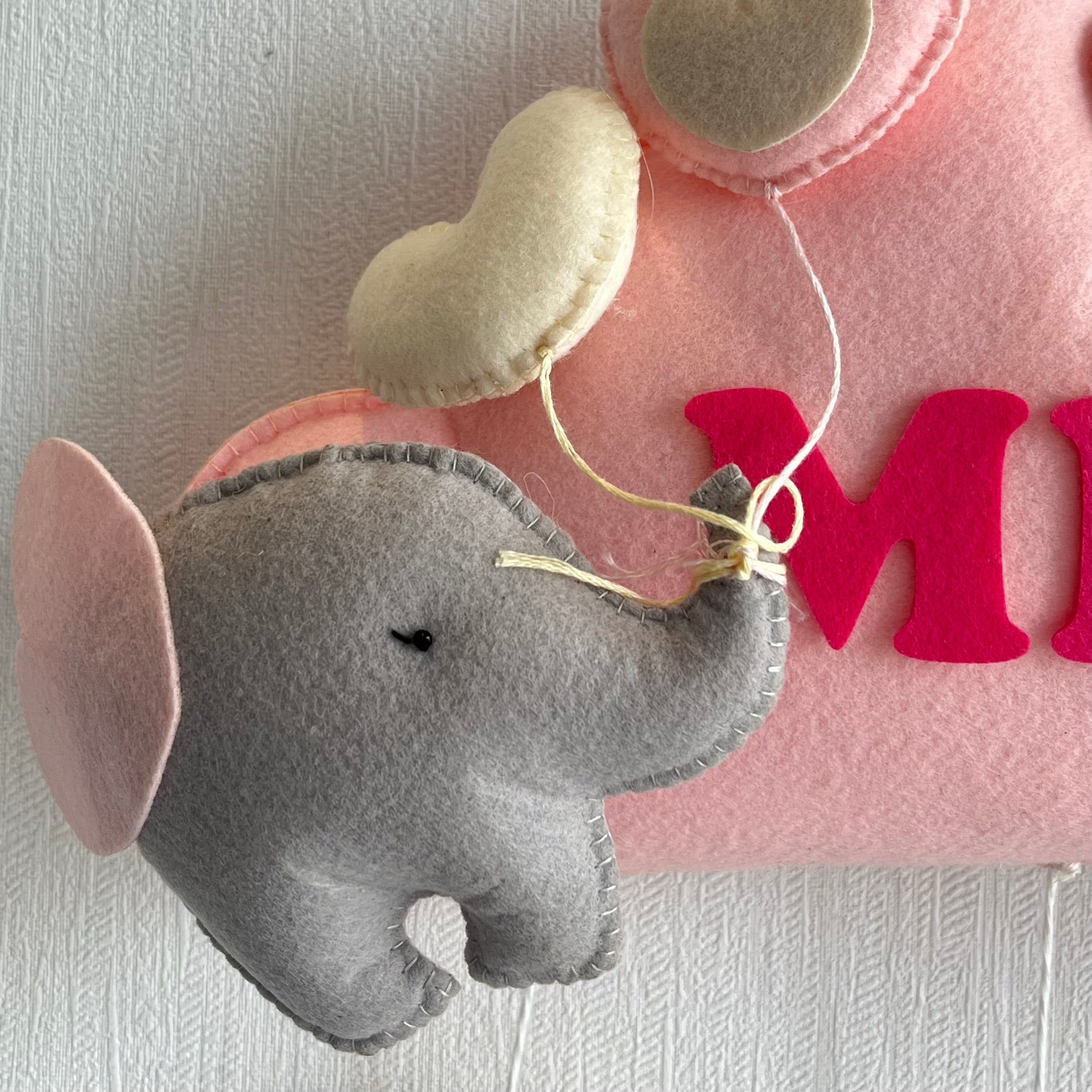 Babble Wrap  Elephant Cloudscape Name Hanging