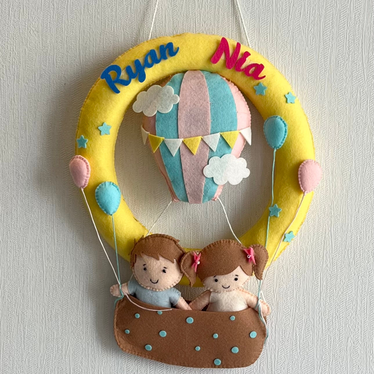 Babble Wrap Hot Air Balloon Buddies Name Hanging