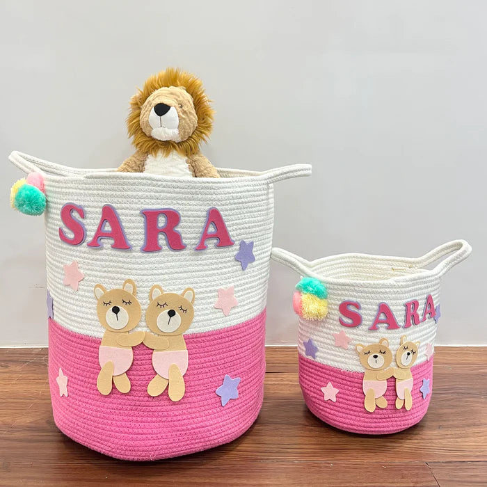 Jute Cotton Storage Basket