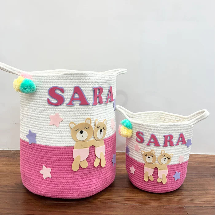 Jute Cotton Storage Basket